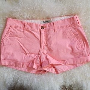 Bold pink shorts